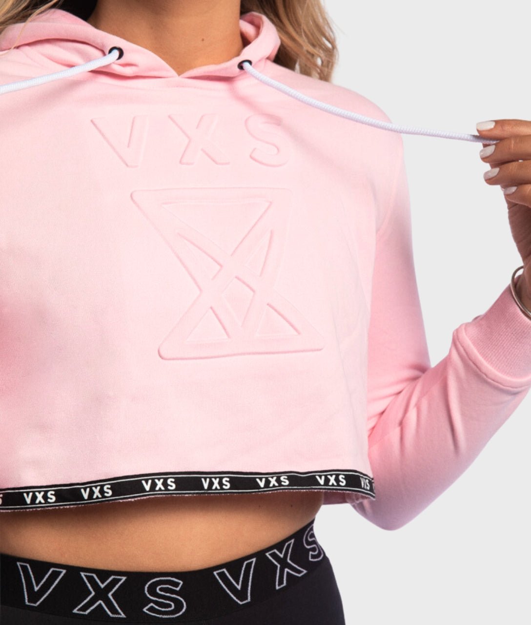 Crop Hoodie [Pink] - VXS GYM WEAR